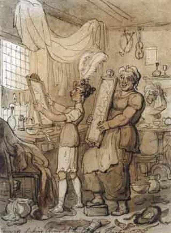 Dancer's dressing room at the Cobourg Theatre by Thomas Rowlandson