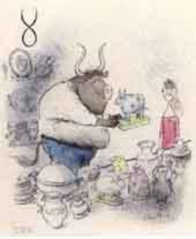 Taurus in the china shop by Ronald Searle