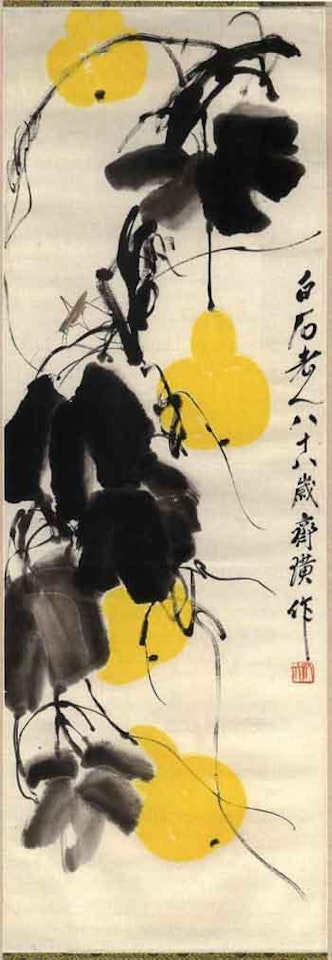 Grasshoppers on blossom by Qi Baishi