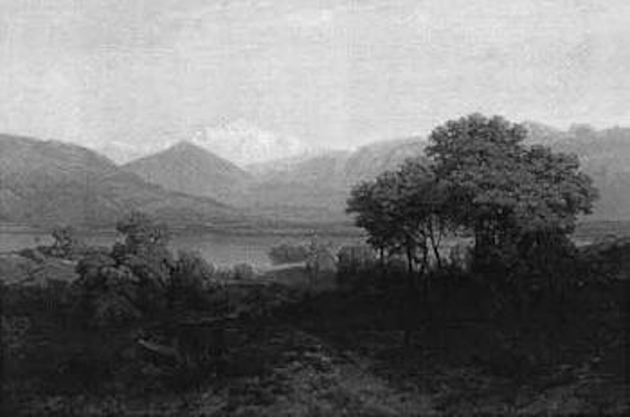 Vue du Leman et le Mont Blanc, vue des hauts de Versoix by Alexandre Calame