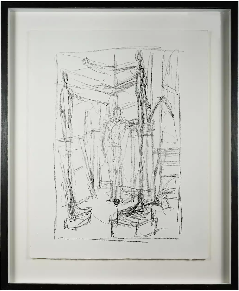 Figure in the studio by Alberto Giacometti