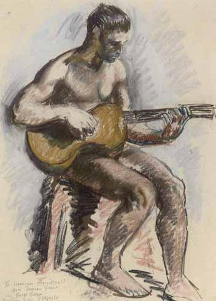 Boy with guitar by Duncan Grant