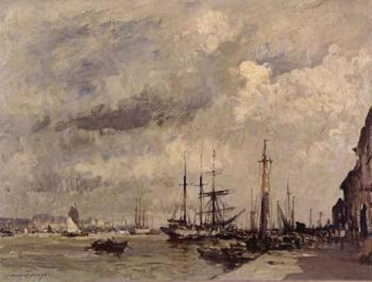 Lisbon quayside by Edward Seago