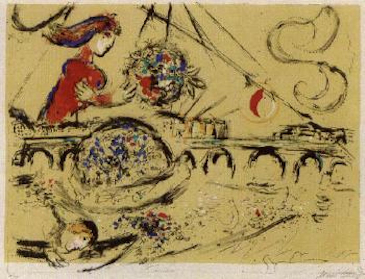 Ile Saint-Louis by Marc Chagall