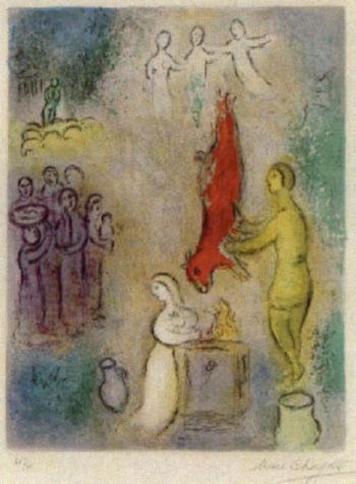 Daphnis and Chloe, sacrifices made to the nymphs by Marc Chagall