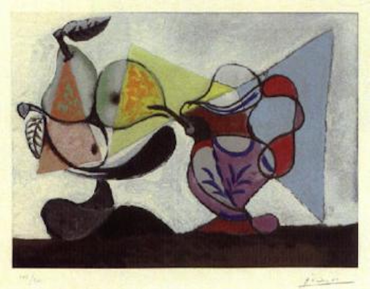 Nature morte aux poires at eu pichet by Pablo Picasso