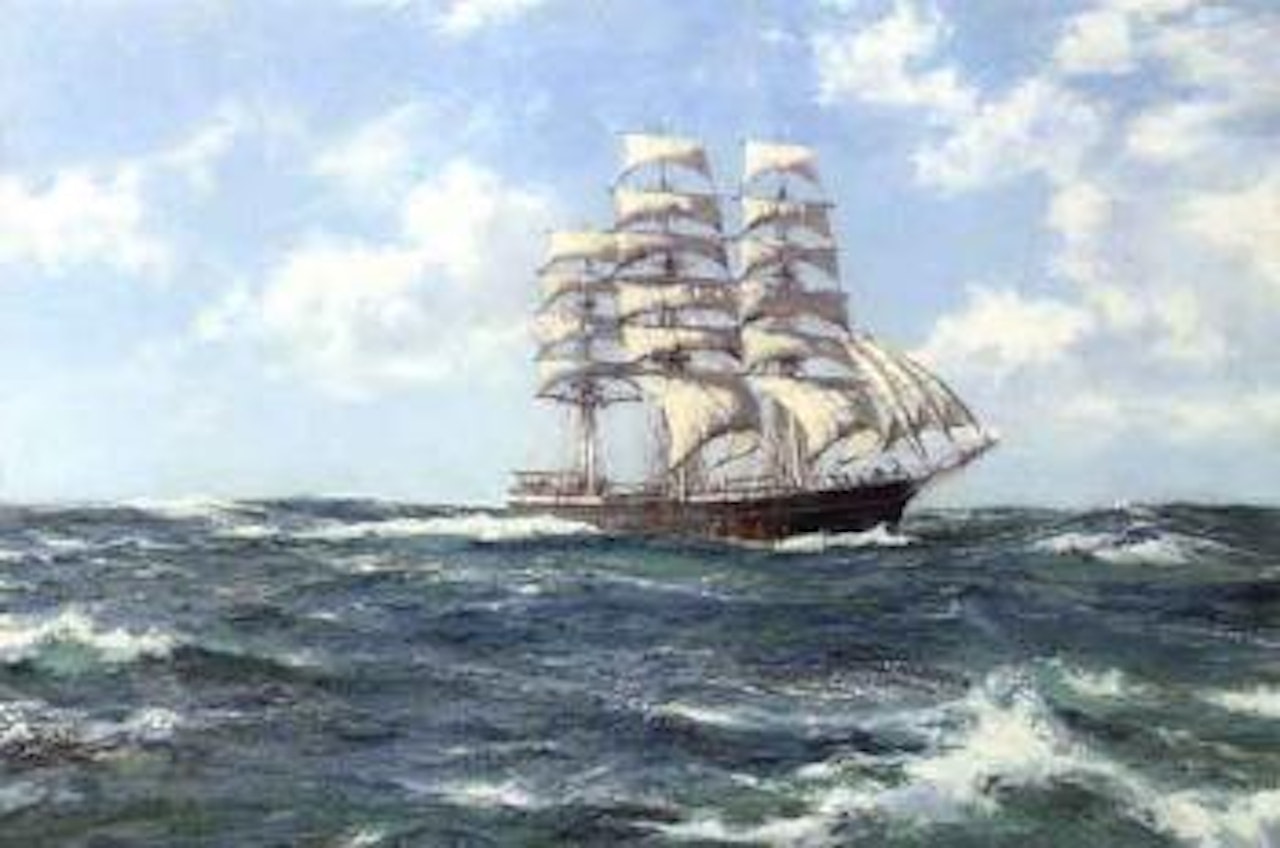 The Grain Ship British Isles by Montague Dawson
