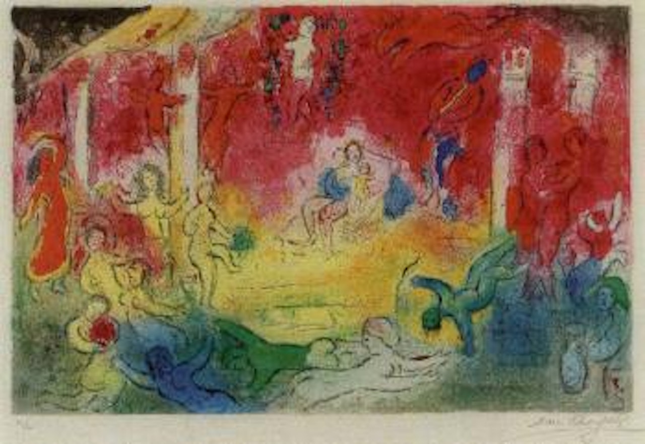 Daphnis and Chloe, temple and the history of Bacchus by Marc Chagall
