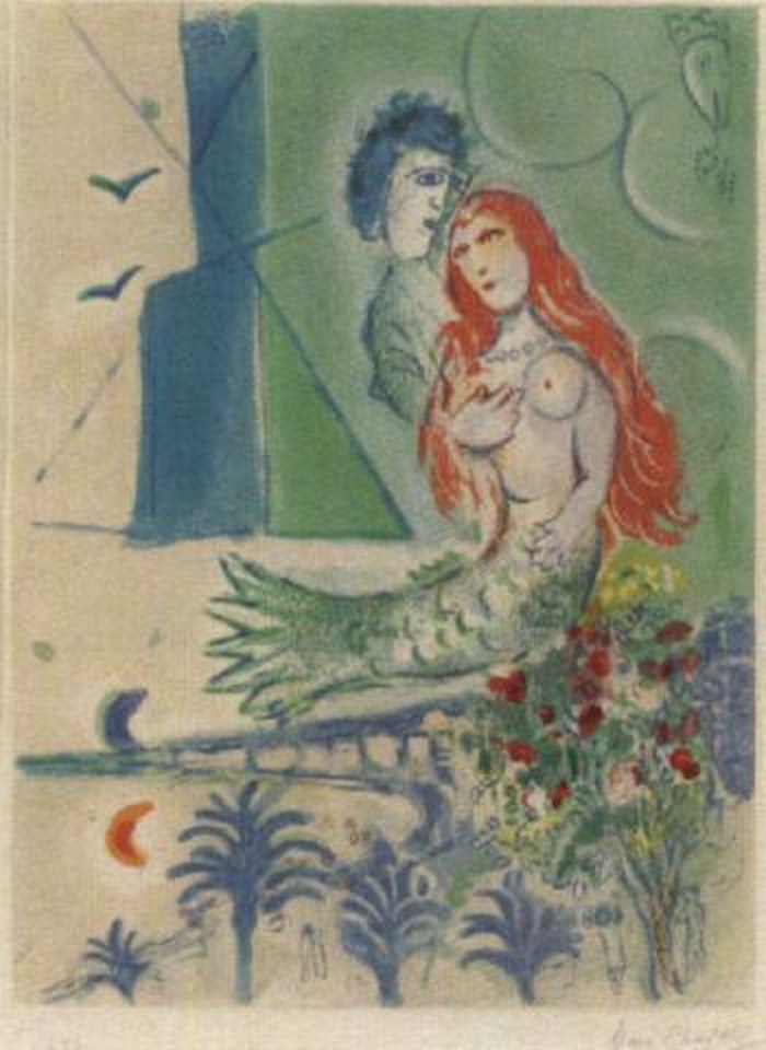 Sirene with poet by Charles Sorlier