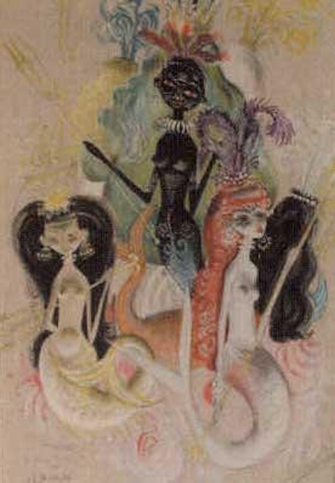 The Seven Seas. Chelsea Art Ball by Ronald Searle