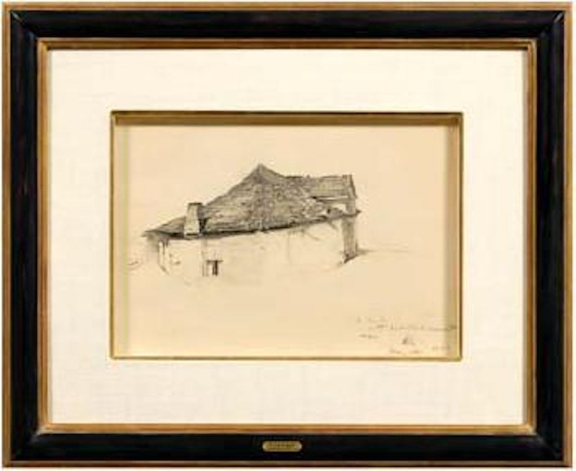 Archie's roof, study for night lamp by Andrew Wyeth