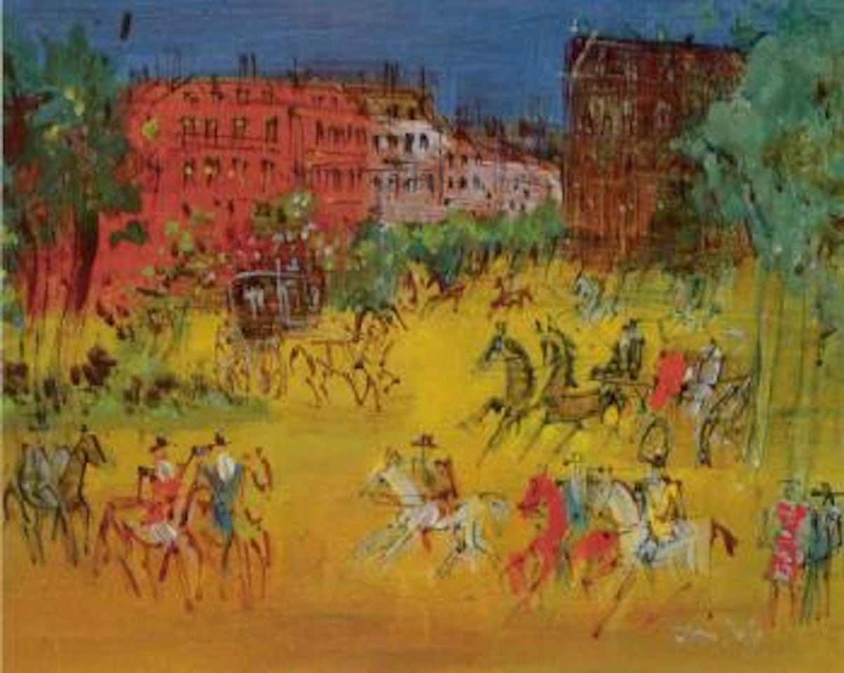 Cavaliers au bois by Jean Dufy