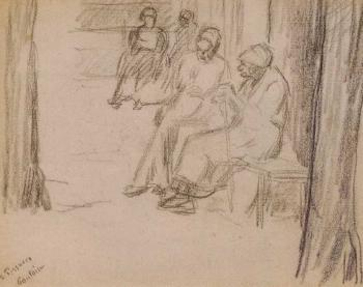 Femmes dans un interieur by Camille Pissarro
