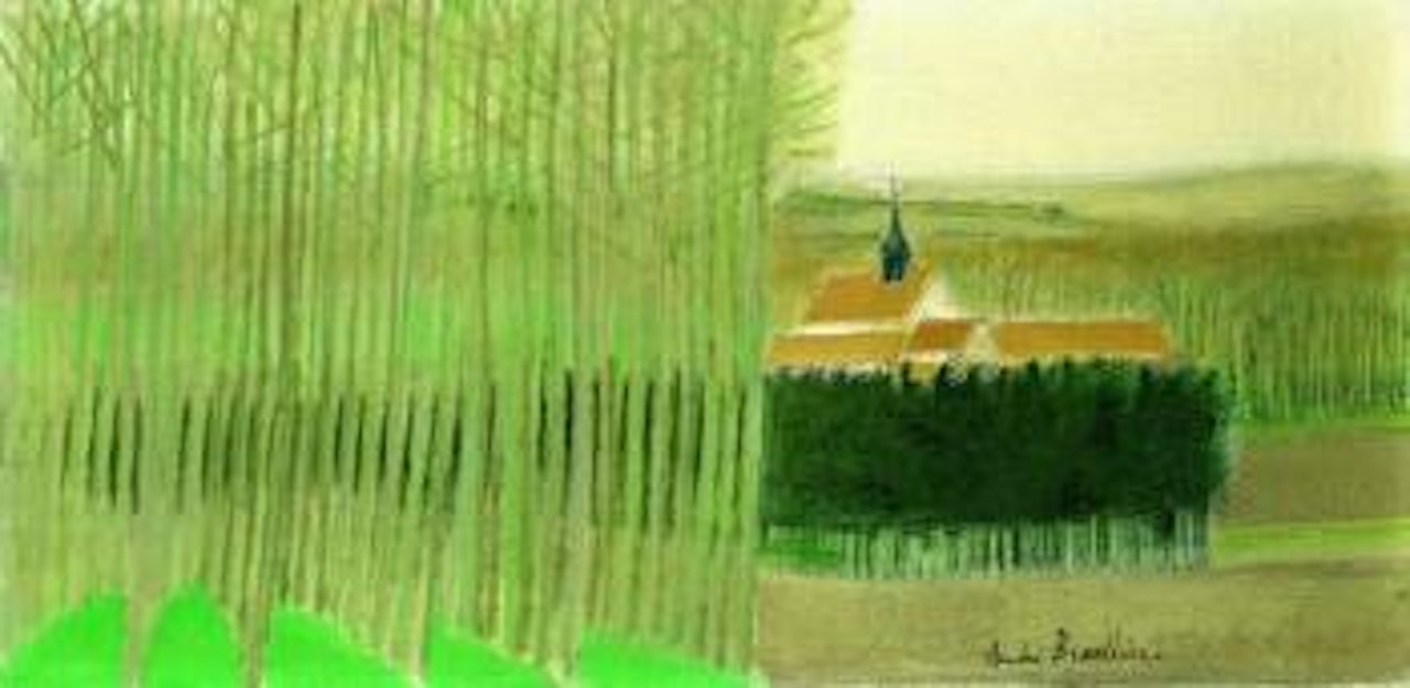 Village en Ile de France by André Brasilier