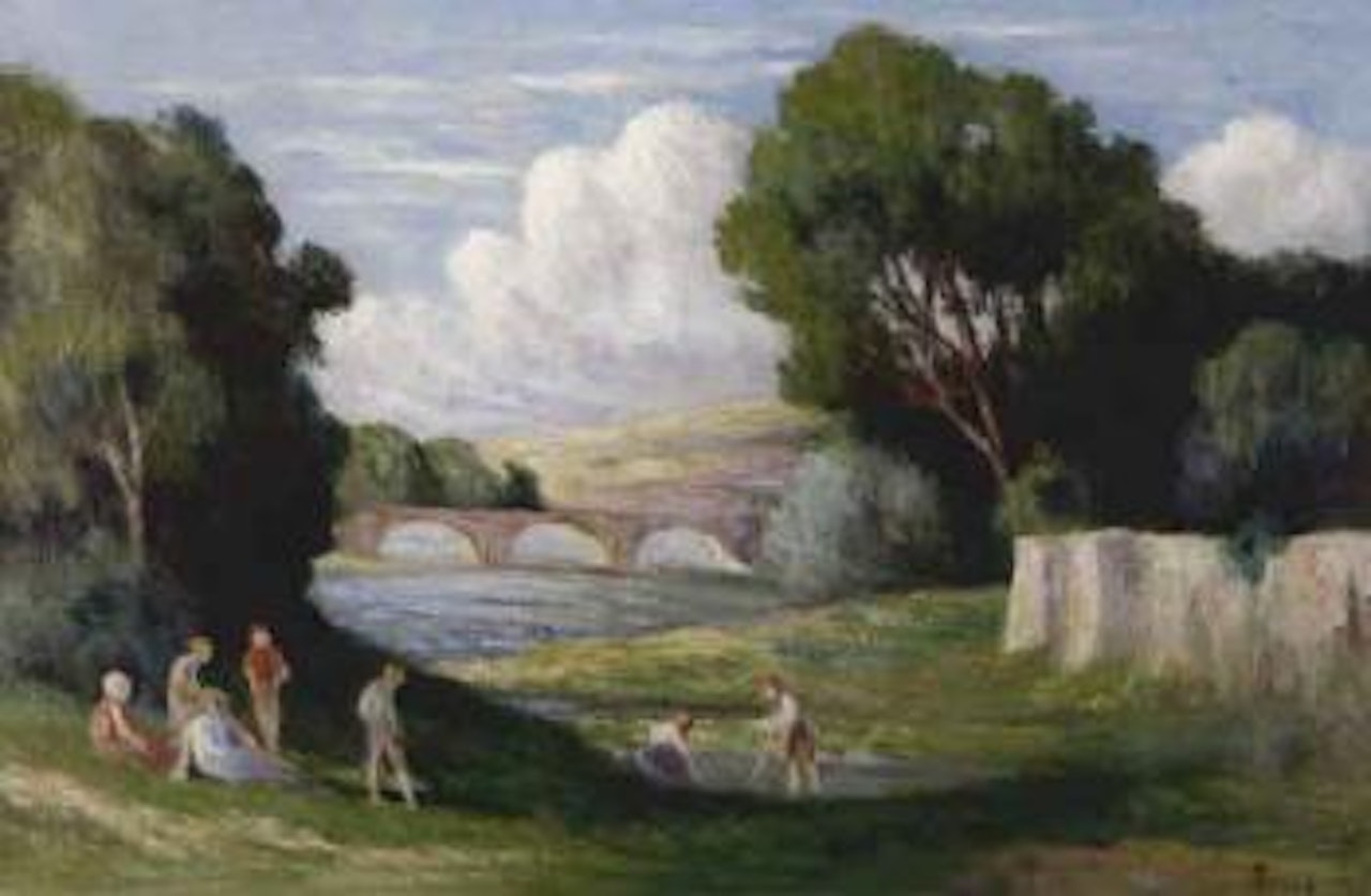 Baignade aux environs de Mantes by Maximilien Luce