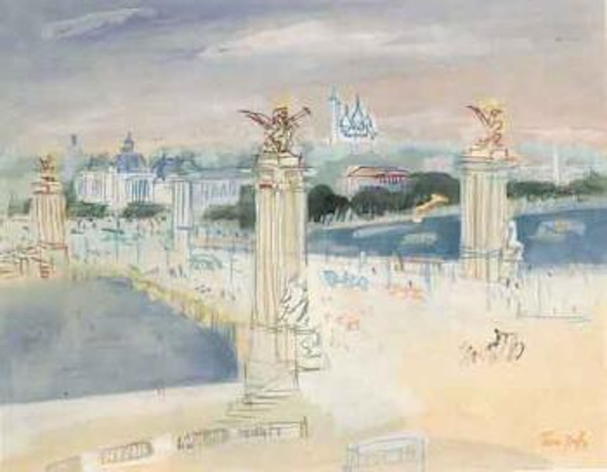 Paris pont Alexandre III by Jean Dufy