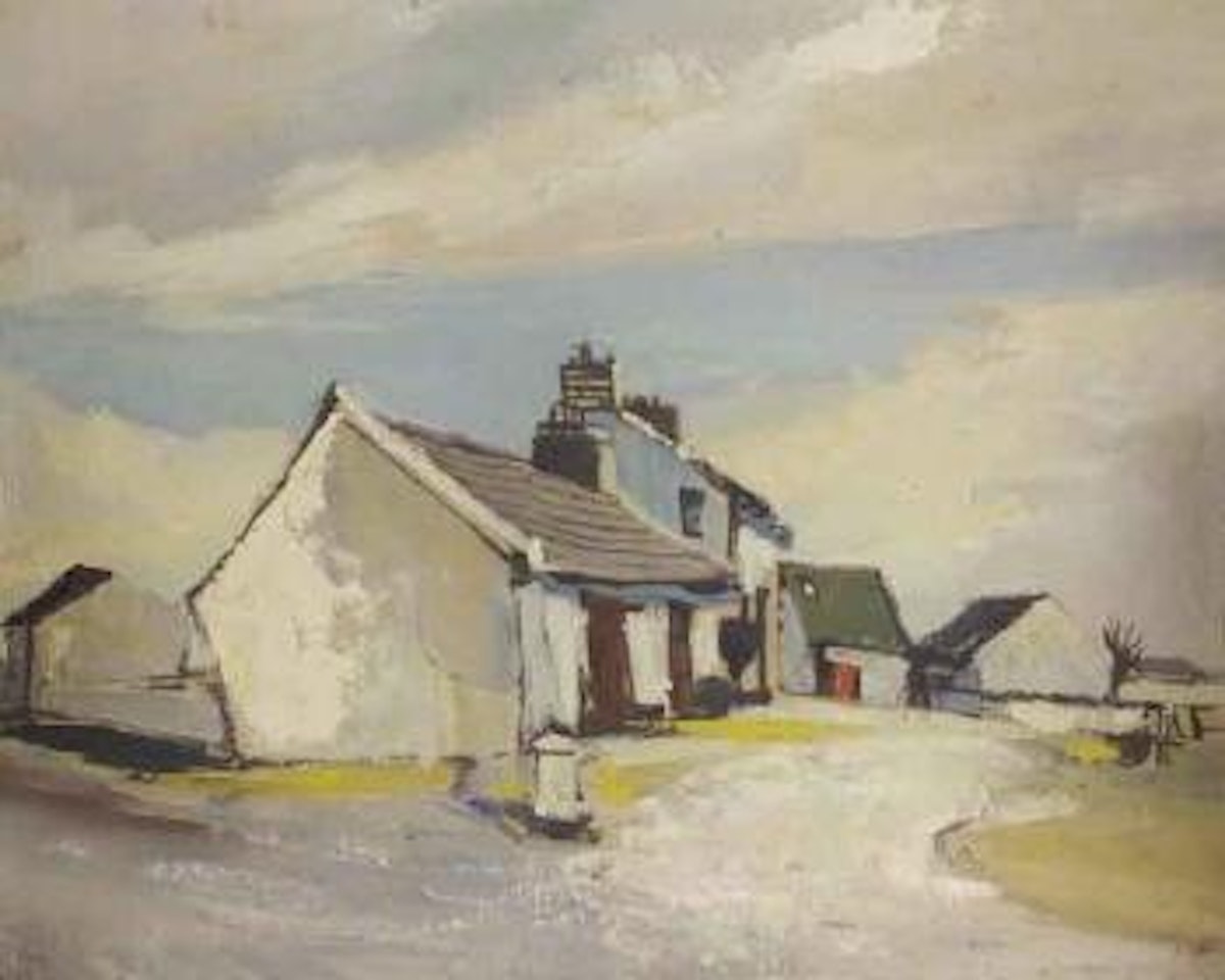 White farm buildings, Ballynahinch by Kenneth Webb