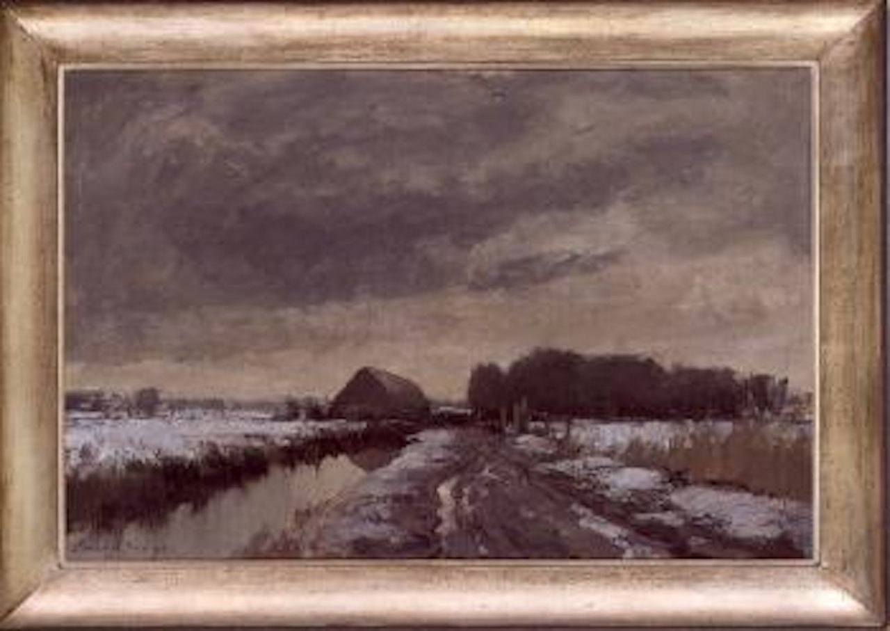 The marsh track, Norfolk, in winter by Edward Seago