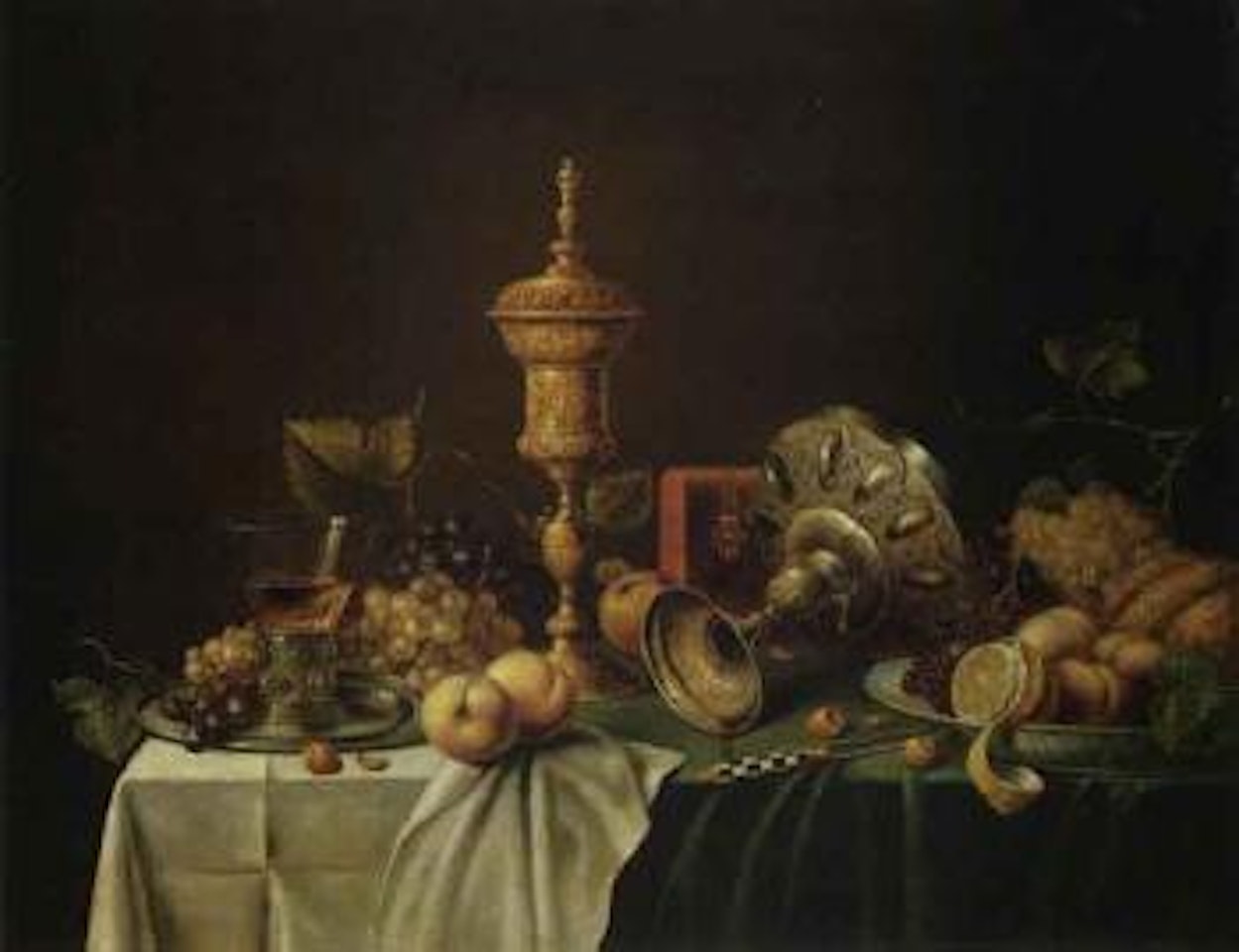 Still life of fruit, berries and glass by Flemish School