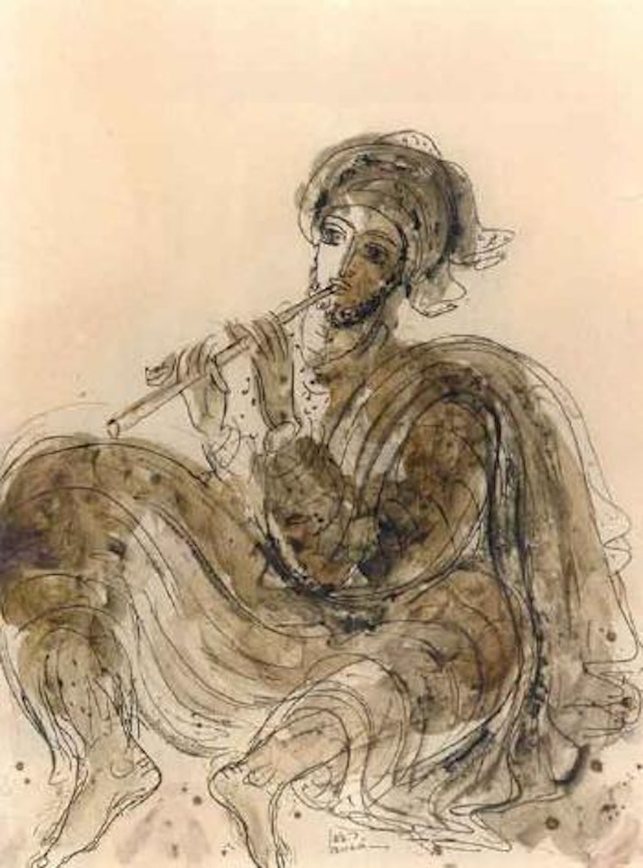 The flautist by Reuven Rubin