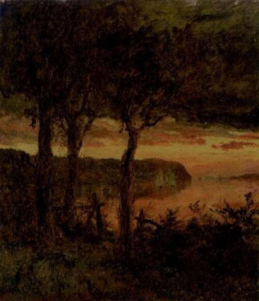 Palisades opposite Hastings-on-Hudson by Jasper Francis Cropsey