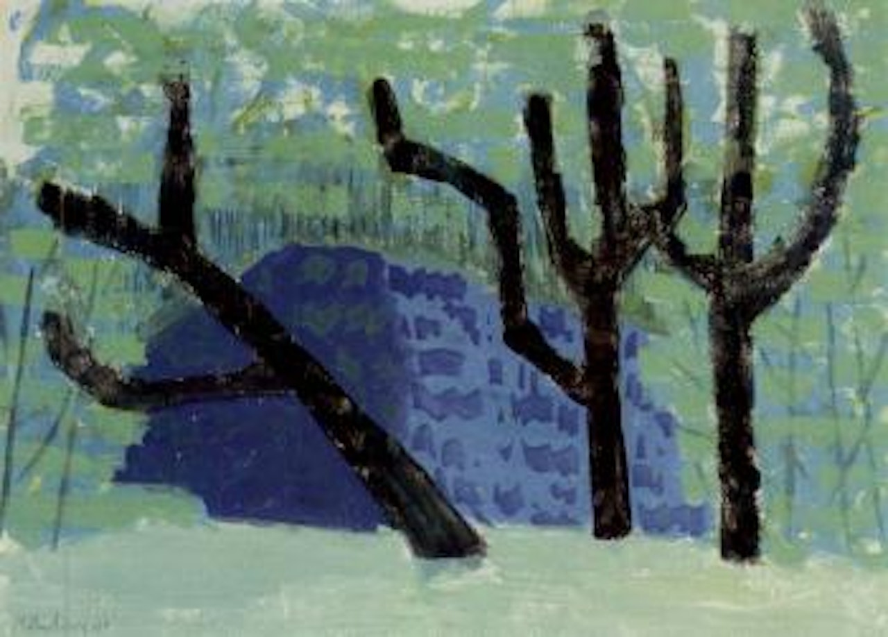 Trees by little pond by Milton Avery