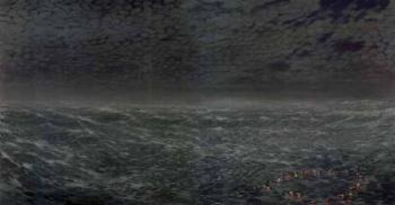 Garland and tempest by Tim Storrier