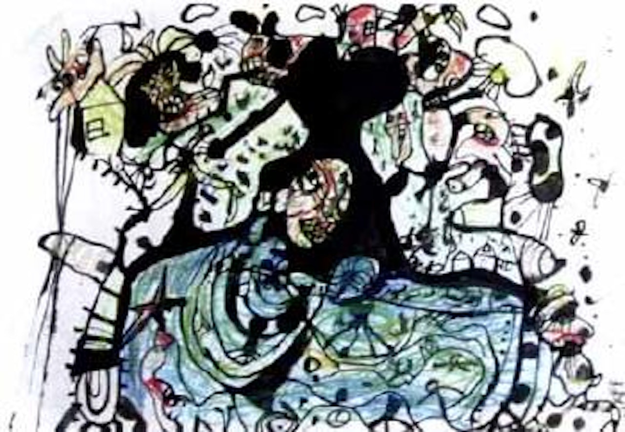 Fishing village by John Olsen