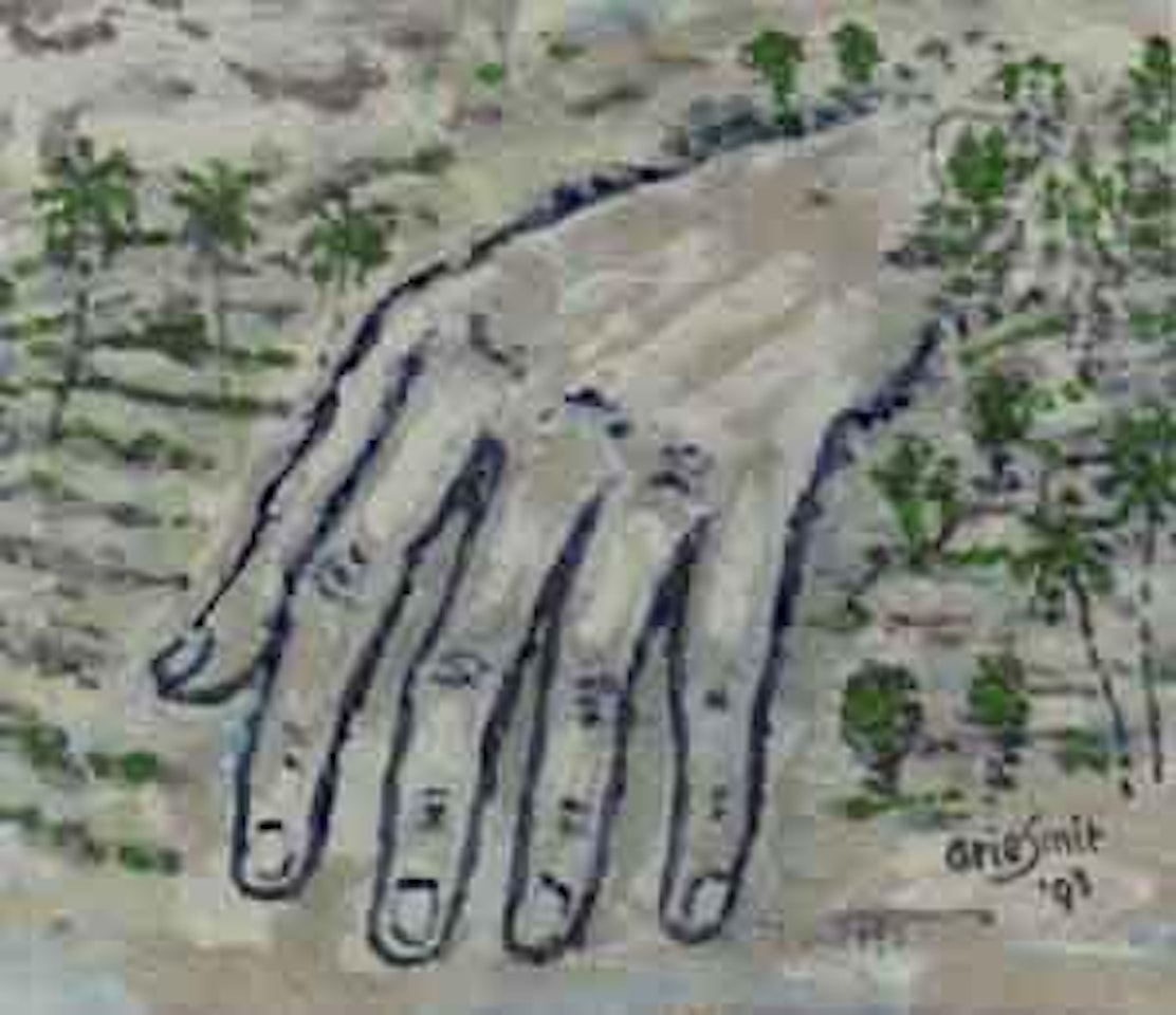 Hand of Balinese musician by Arie Smit