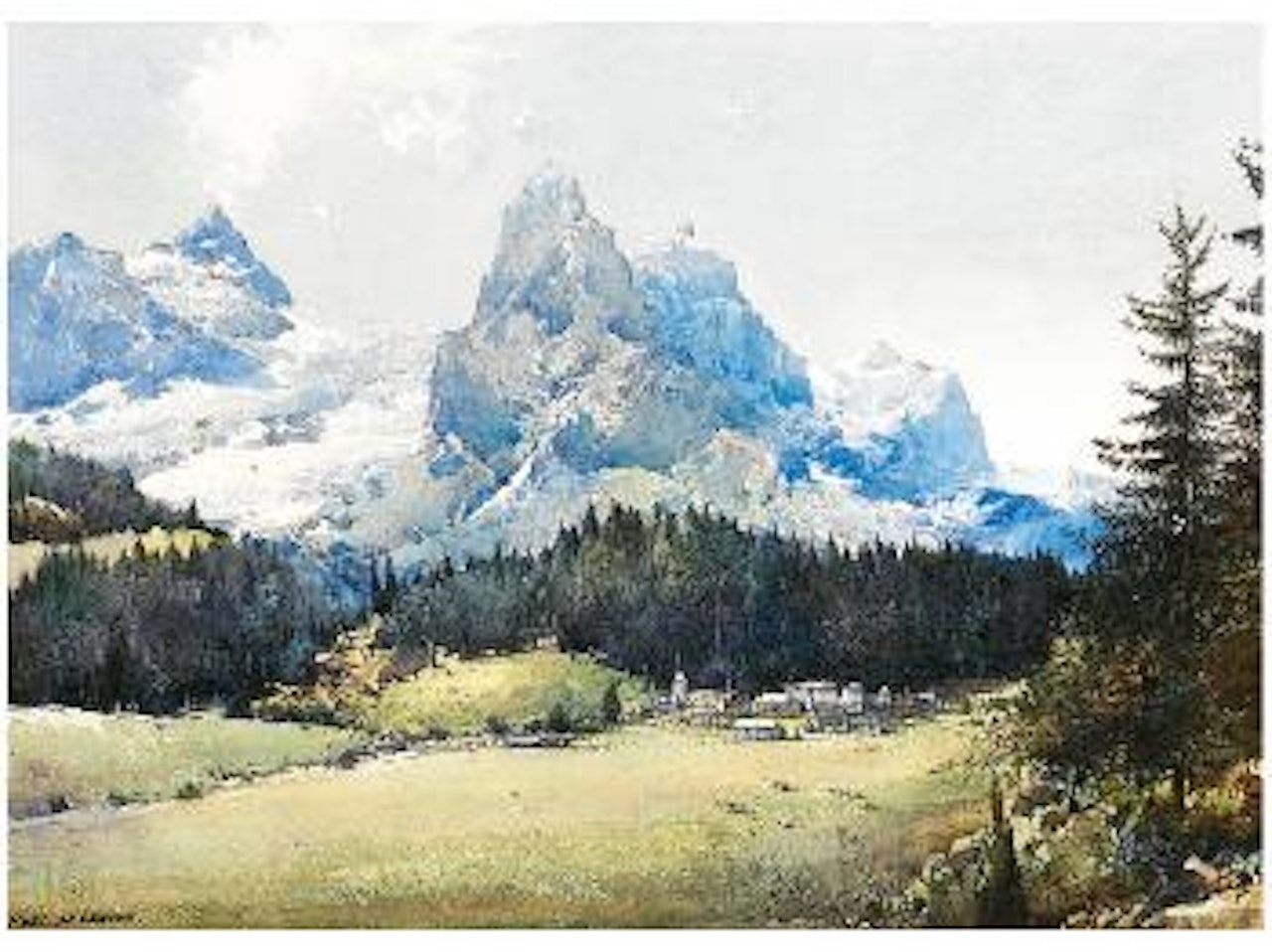 Village in the Alps by Noel Harry Leaver