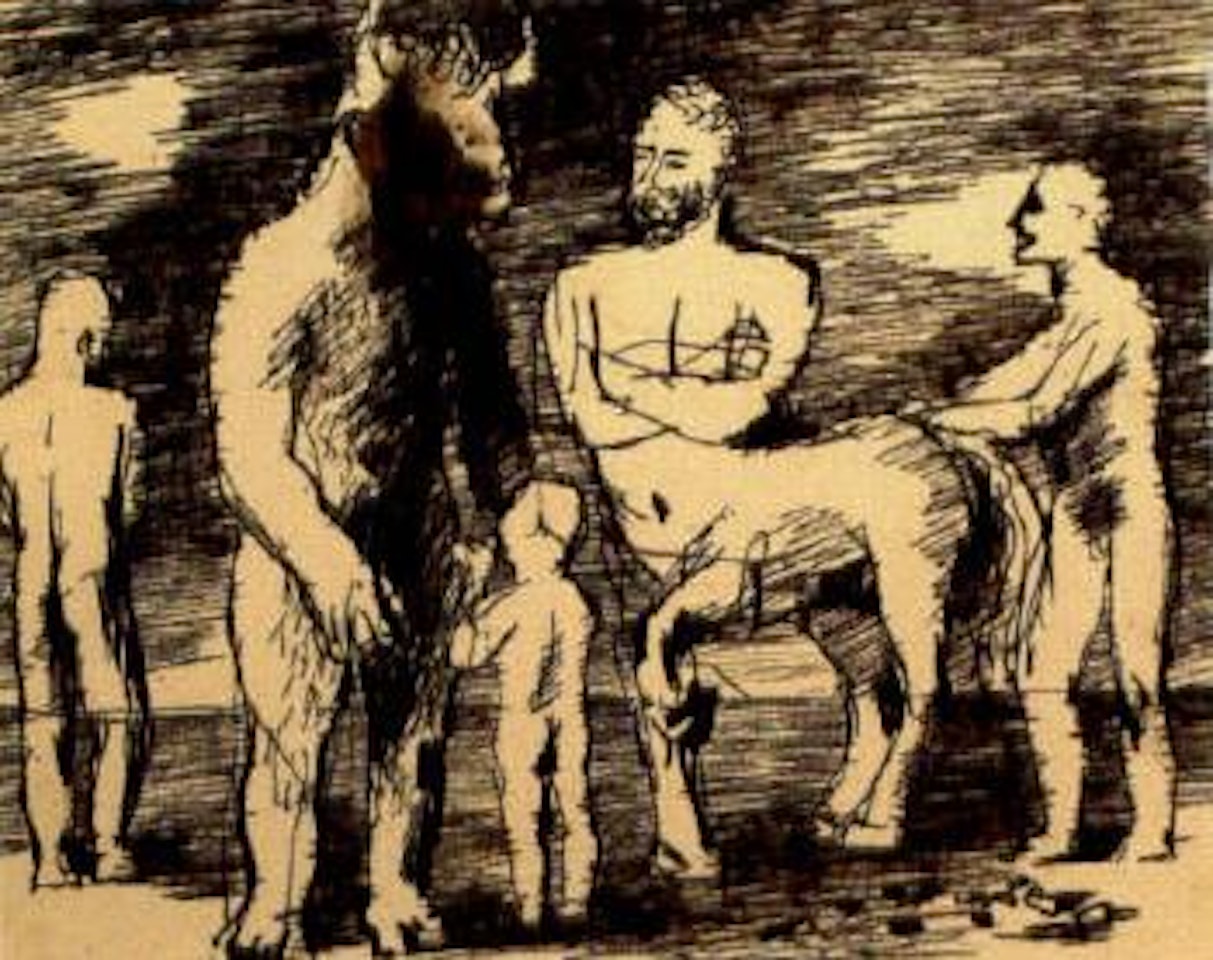 Minotaur, centaur and figures by Keith Vaughan