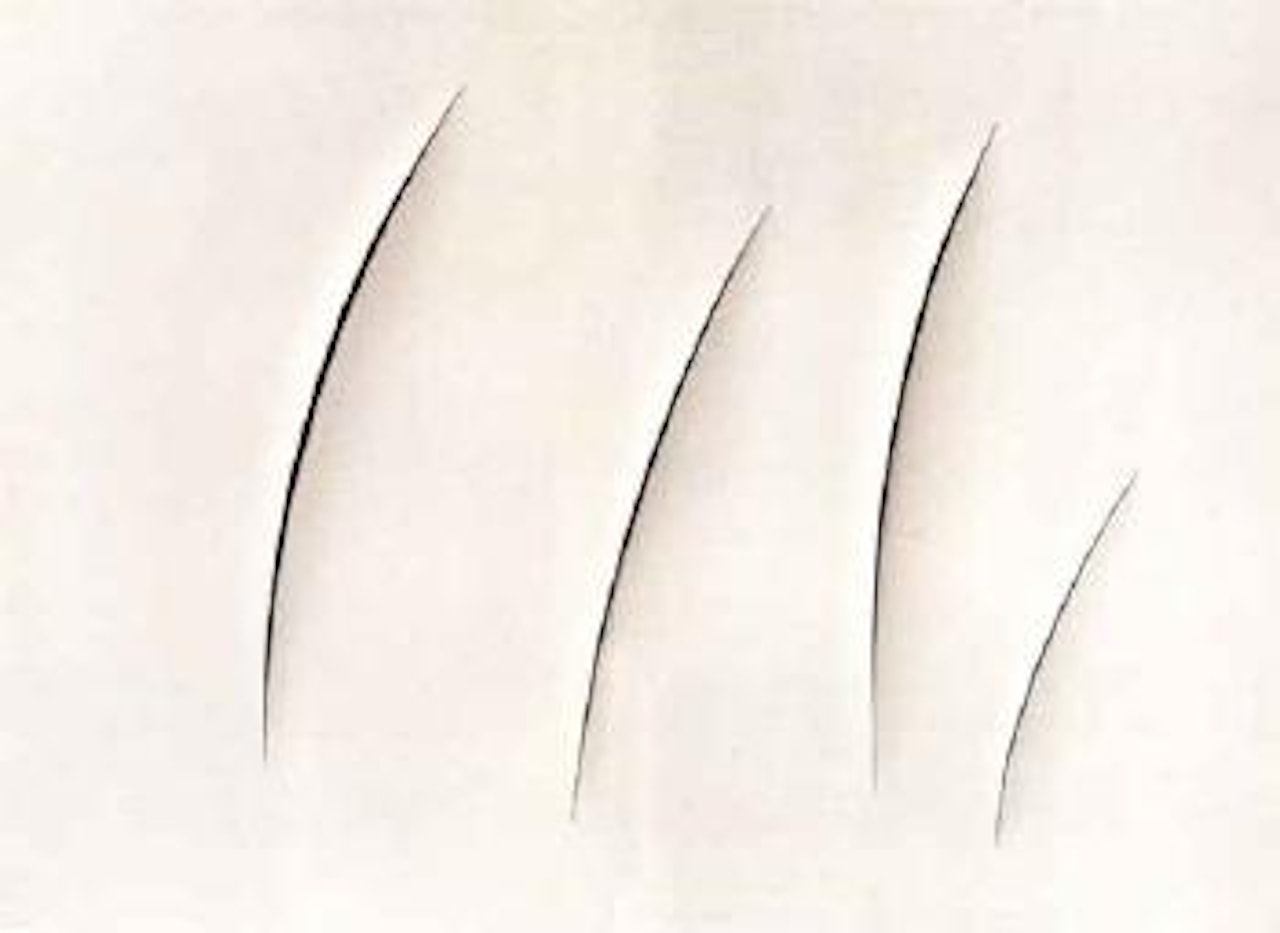 Concetto spaziale, attese - Spatial concept, waiting by Lucio Fontana