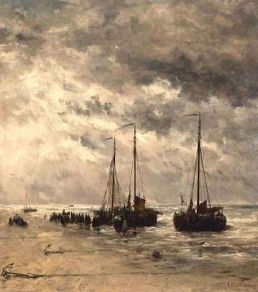 Bomschuiten by Hendrik-Willem Mesdag