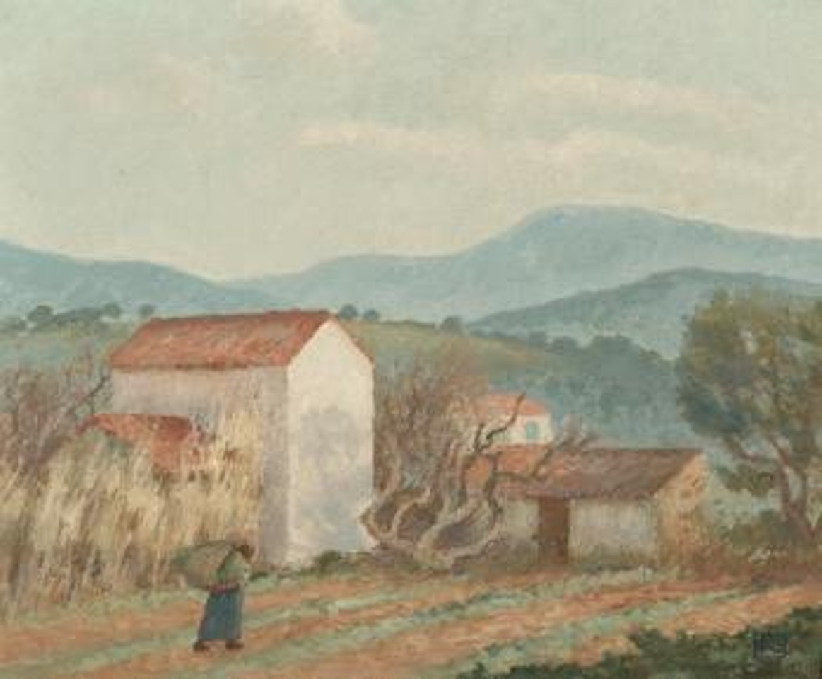 Farm buildings, Provence, France by Rupert Charles Wulsten Bunny