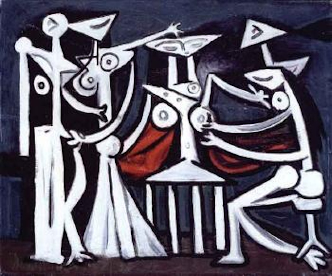 Women in the temple by Oscar Dominguez