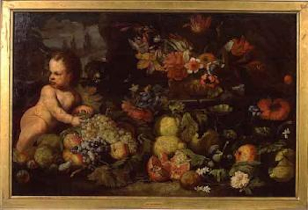 Still life of fruit by Abraham Brueghel