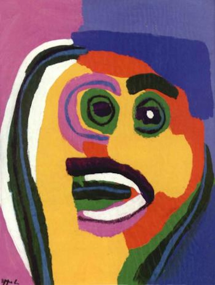 Head of man by Karel Appel