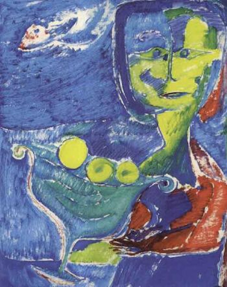 Figure with bowl by Carl-Henning Pedersen