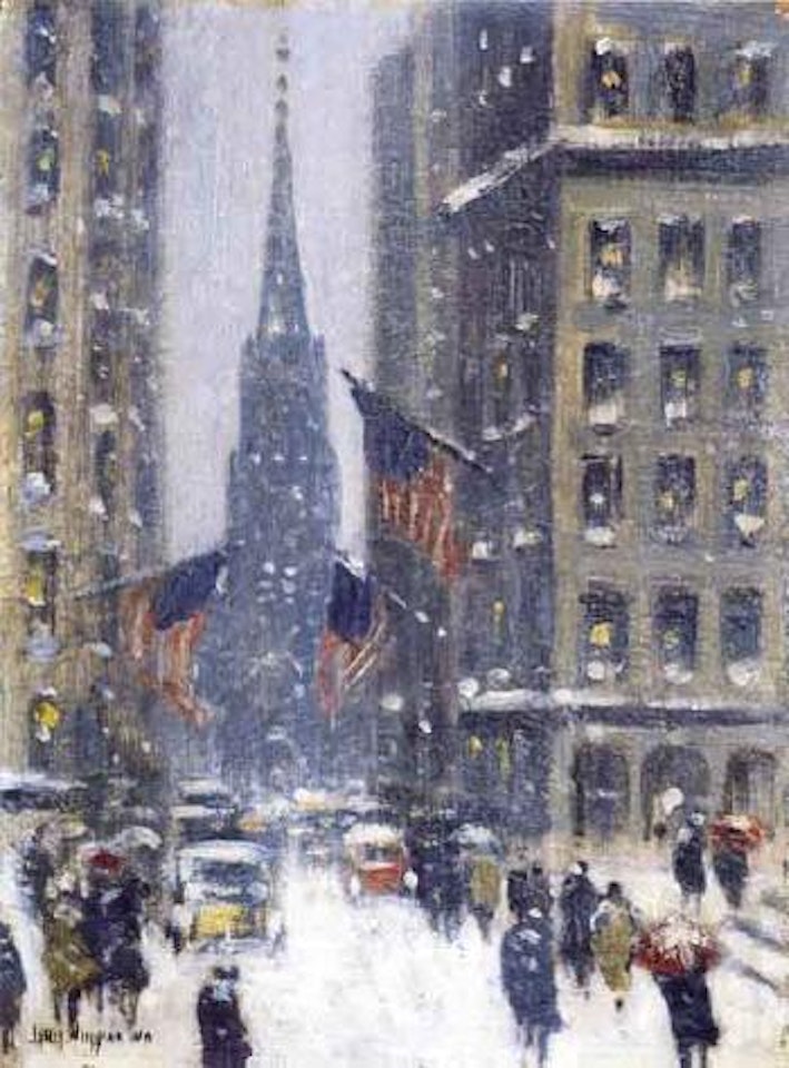 Winter, Wall Street by Guy Carleton Wiggins
