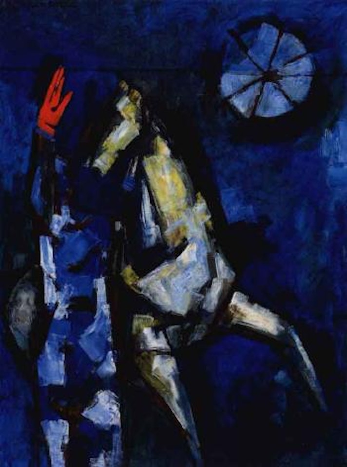 The horse that raised a red palm by M.F. Husain