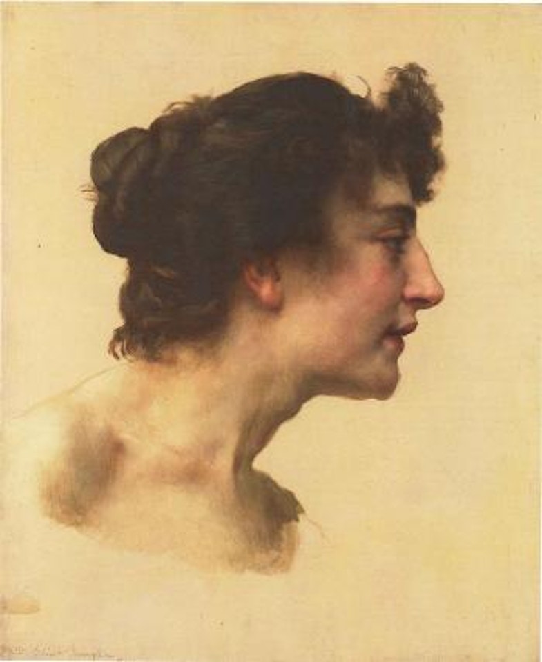 Etude de tete d'Elize Brugiere by William-Adolphe Bouguereau