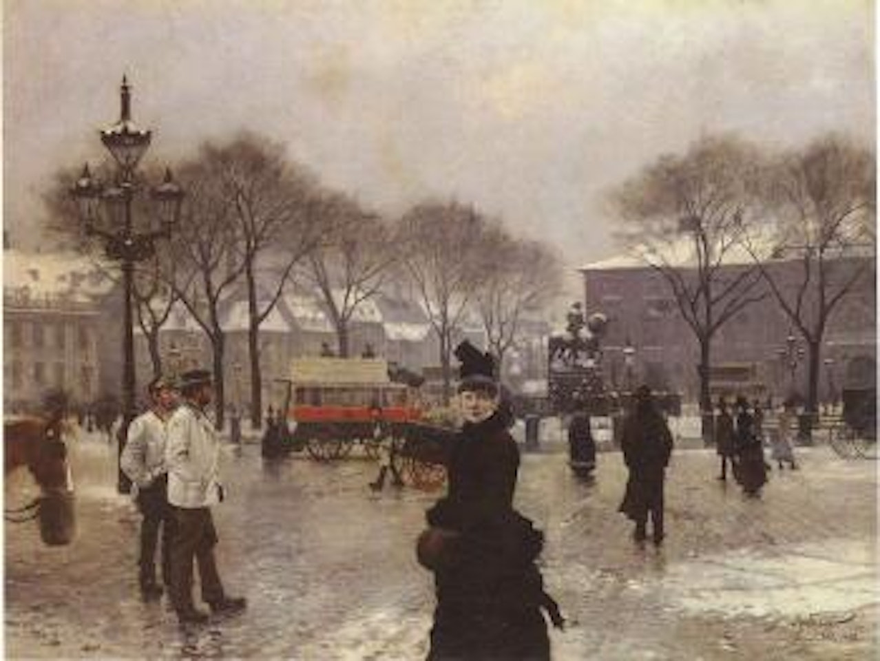 A winter's day on Kongens Nytorv, Copenhagen by Paul Fischer