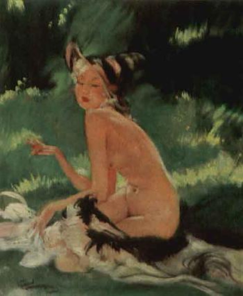 Jeune fille au chapeau by Jean Gabriel Domergue