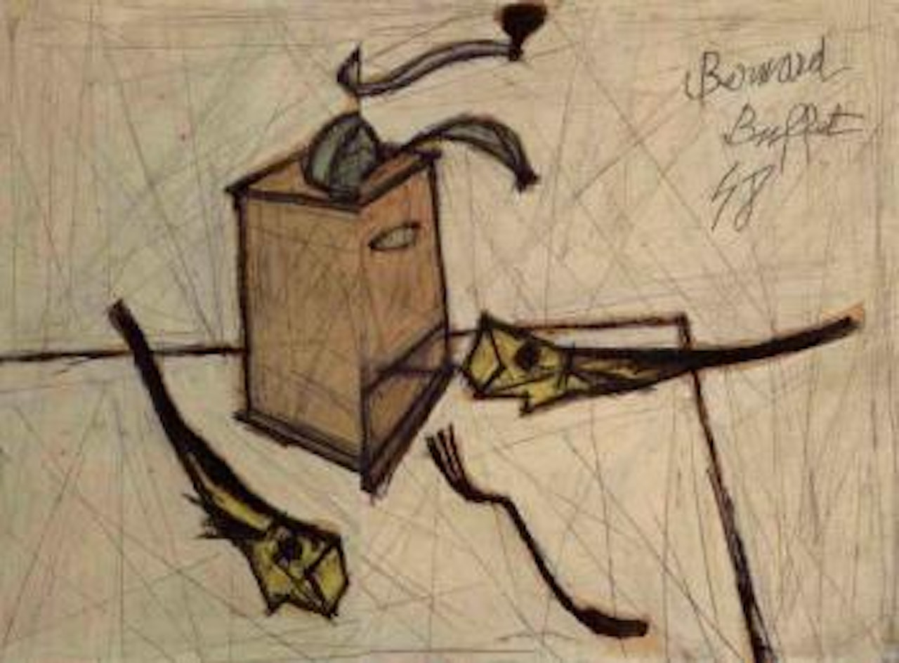 Hareng Saurs et moulin a cafe by Bernard Buffet