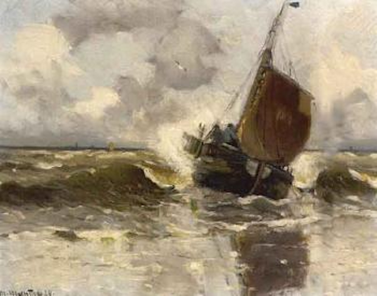 Bomschuit in the breakers by Gerhard Arij Ludwig Morgenstjerne Munthe
