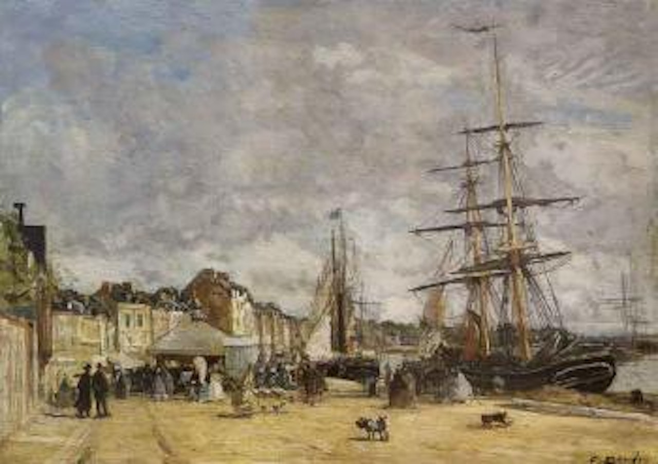 Quai de Trouville by Eugène Boudin