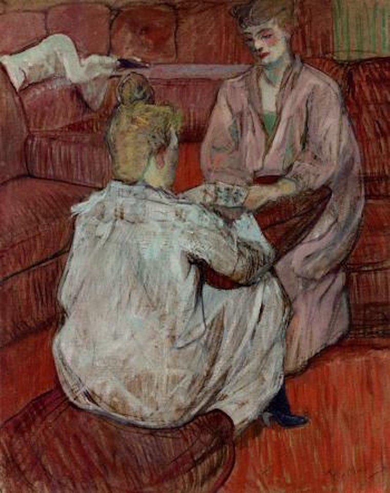 Partie des cartes by Henri de Toulouse-Lautrec