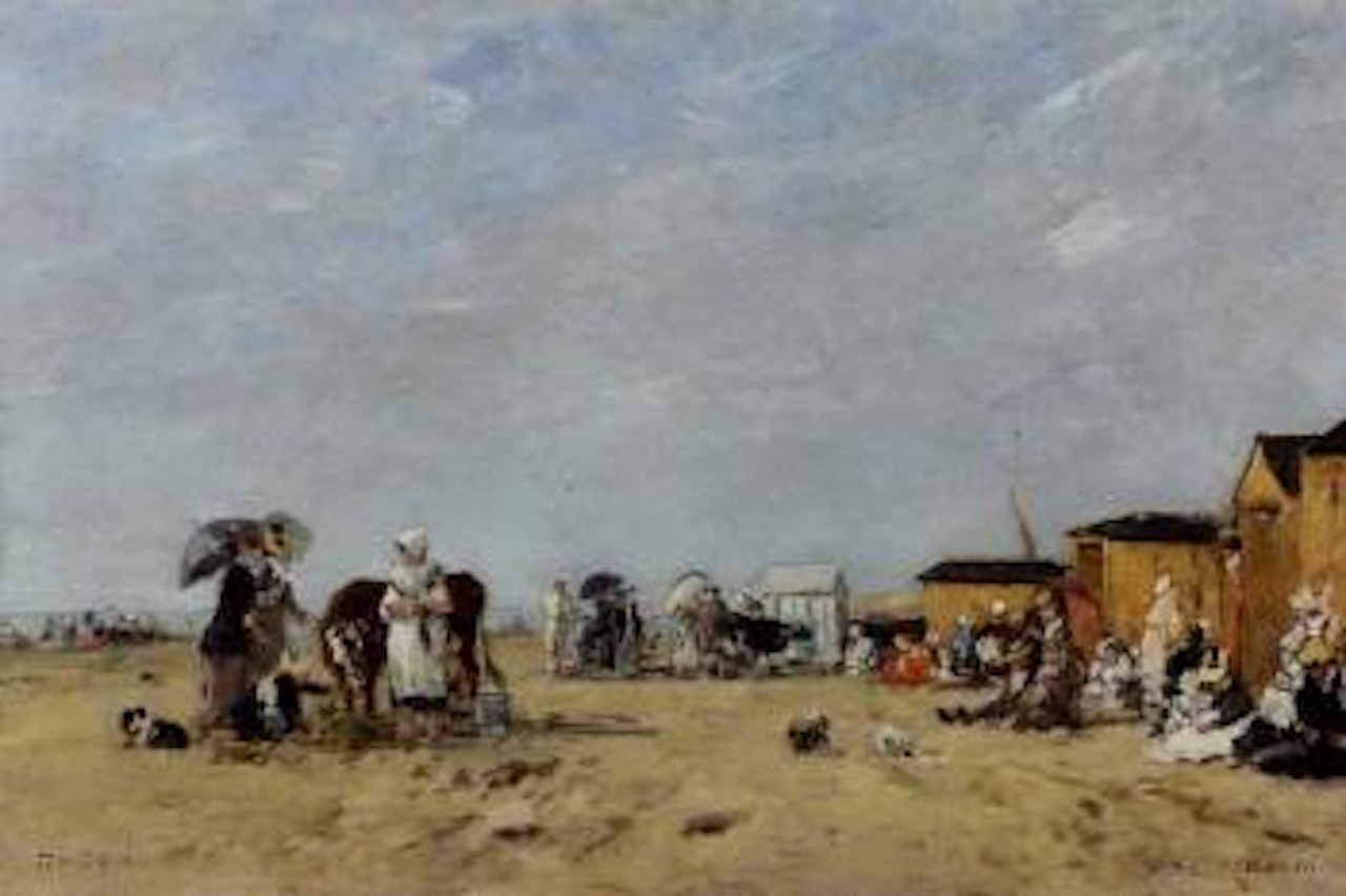 Plage a Berck by Eugène Boudin