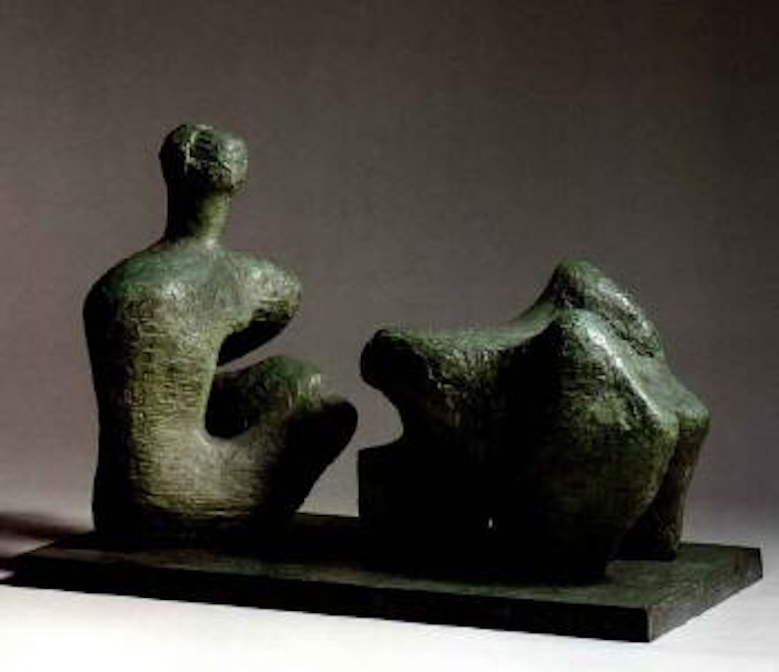 Two piece reclining figure IV by Henry Moore