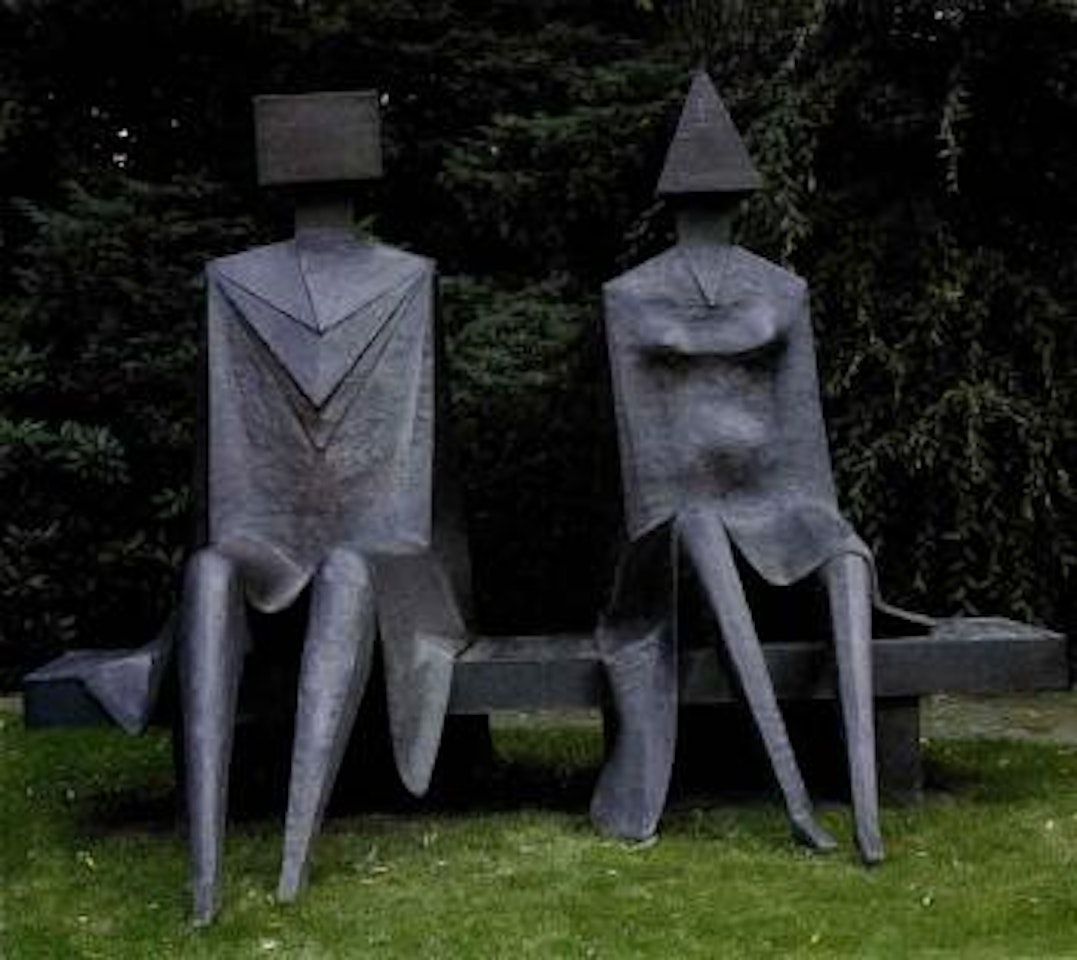 Couple on a seat by Lynn Chadwick